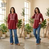 Naisha K 789 Cotton Flex Embroidery Wholesale Short Top In India

